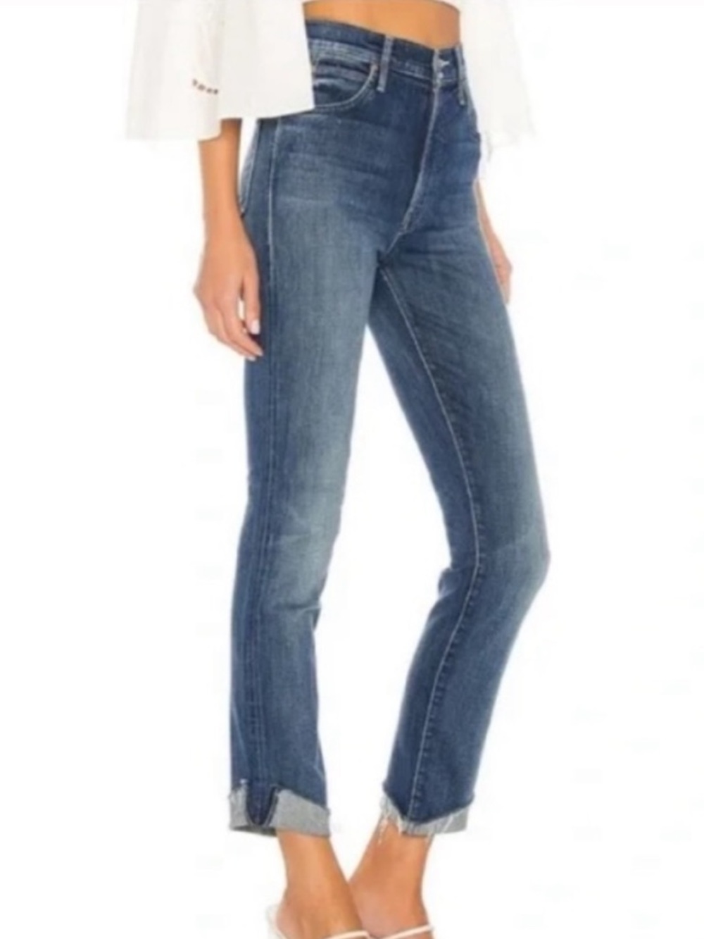 MOTHER High Waisted Rascal Slit Flip